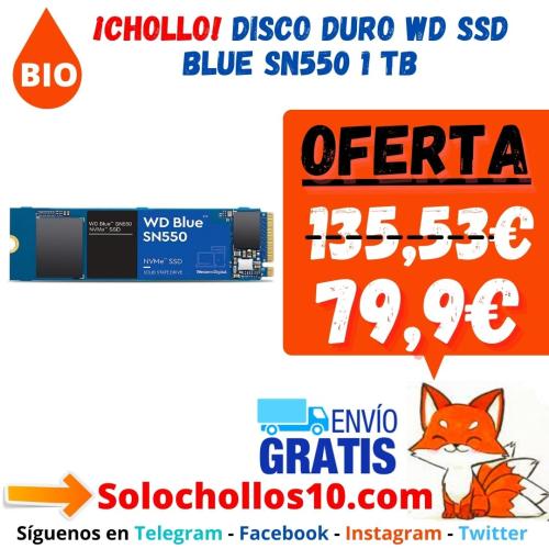 rebajas disco duro WD Blue SN550 1 TB