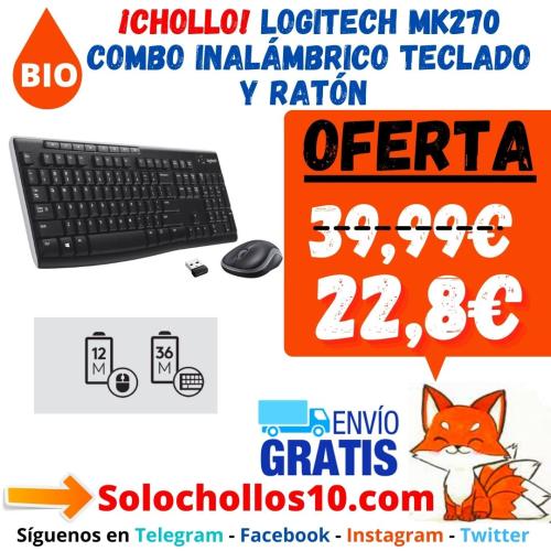 rebaja mejor precio Logitech MK270 Combo Inalámbrico teclado y ratón